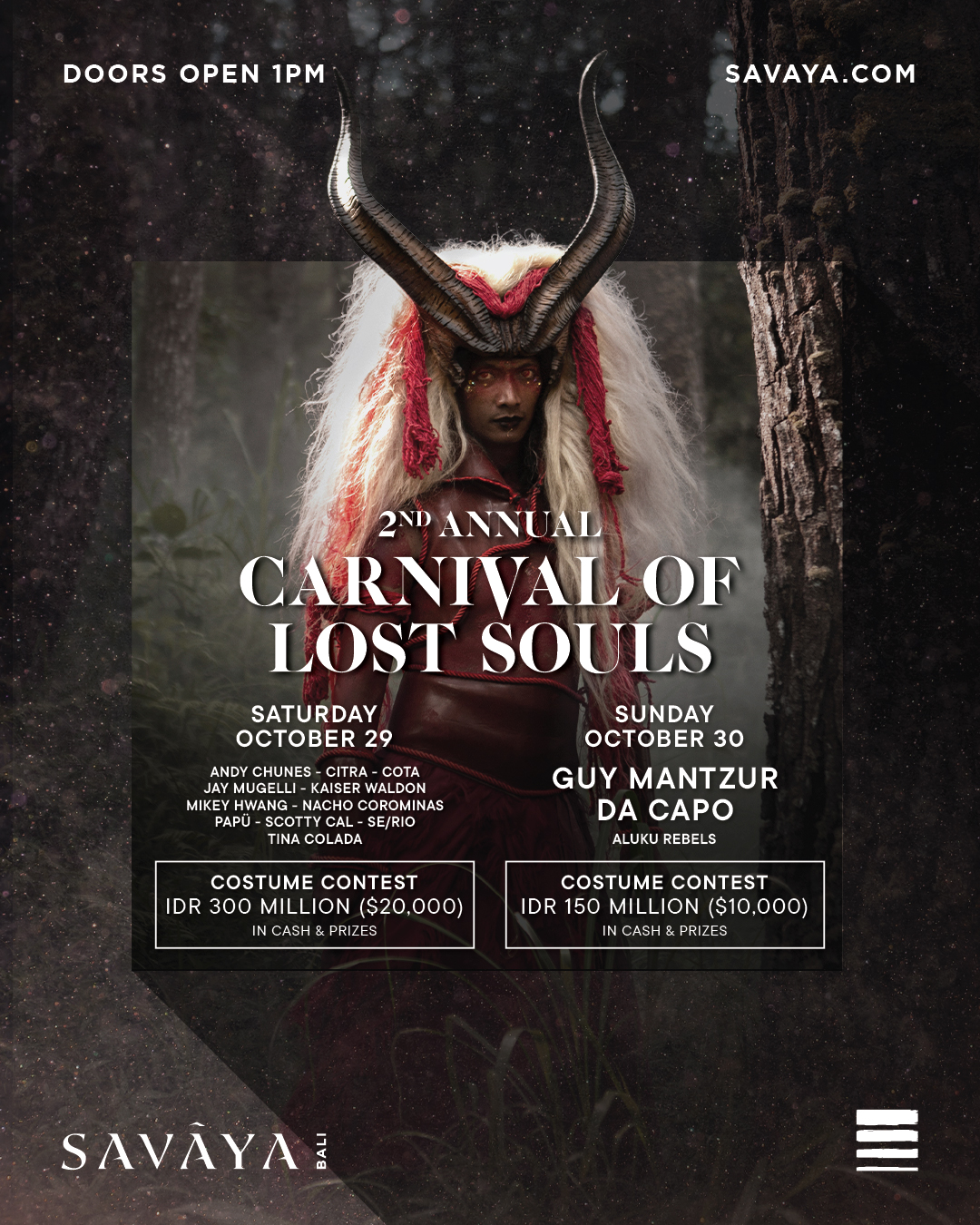 CARNIVAL OF THE LOST SOULS… A WEEKEND AT SAVAYA – OCTOBER 29TH AND 30TH thumbnail image