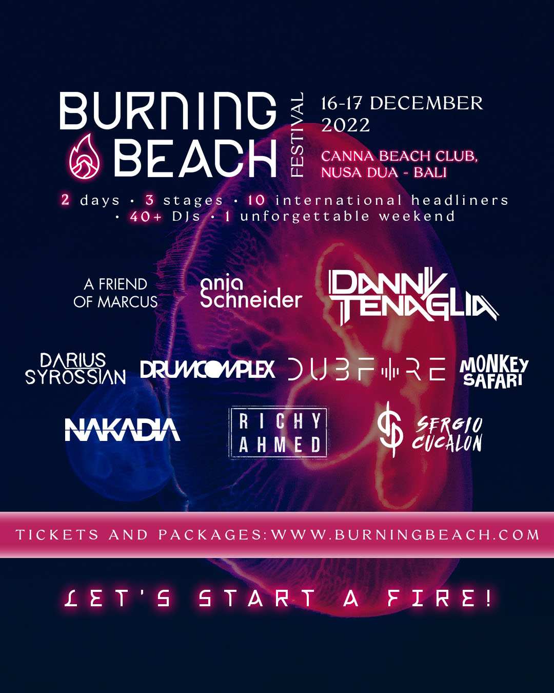 BURNING BEACH FESTIVAL FRIDAY 16TH AND SATURDAY 17TH DECEMBER