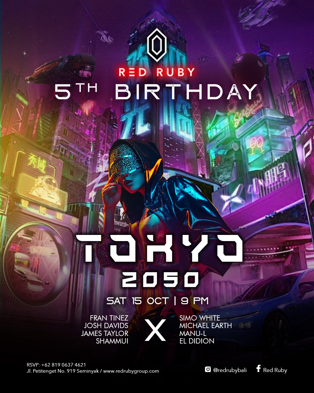 RED RUBY’S 5TH BIRTHDAY: TOKYO 2050 – SATURDAY 15TH OCTOBER thumbnail image