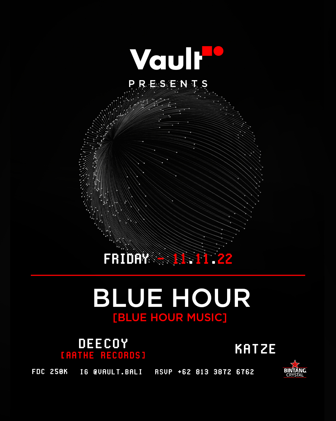 VAULT PRESENTS BLUE HOUR – FRIDAY NOVEMBER 11TH thumbnail image