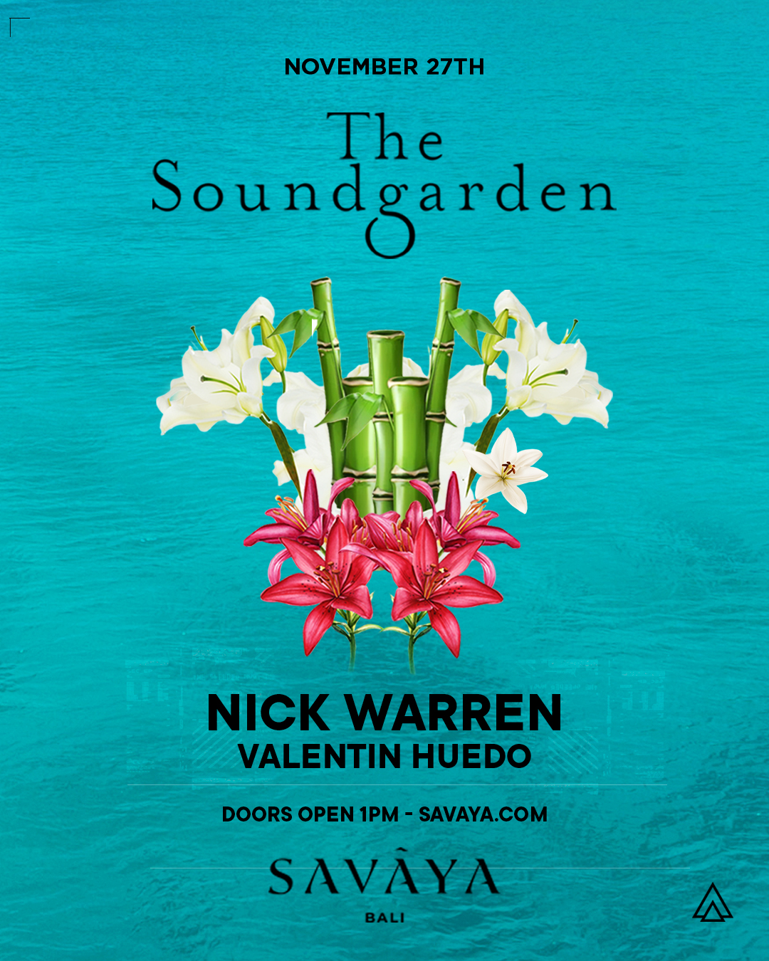 SAVAYA PRESENTS THE SOUNDGARDEN WITH NICK WARREN – SUNDAY NOVEMBER 27TH thumbnail image