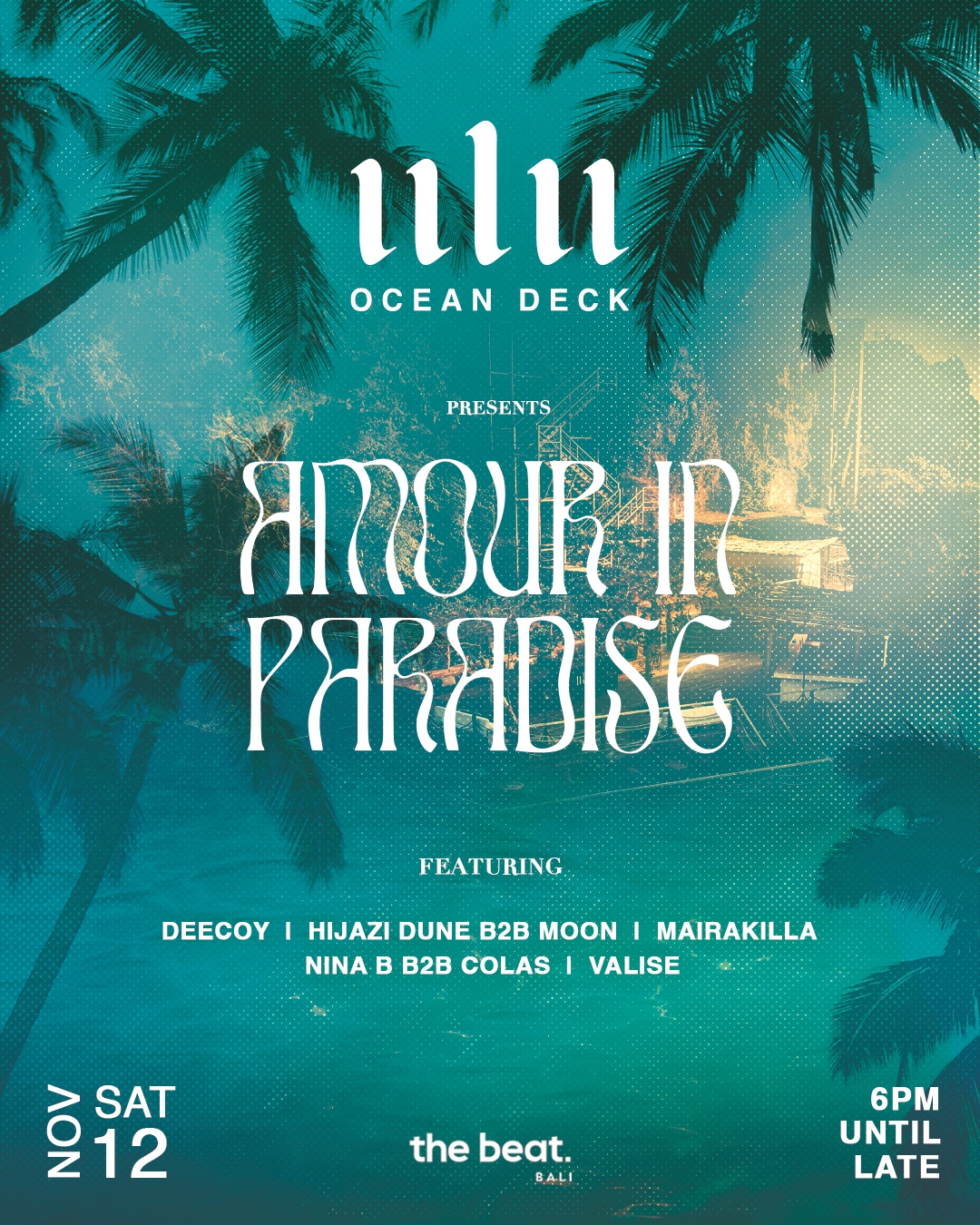 ULU CLIFFHOUSE PRESENT AMOUR IN PARADISE – SATURDAY NOVEMBER 12TH thumbnail image