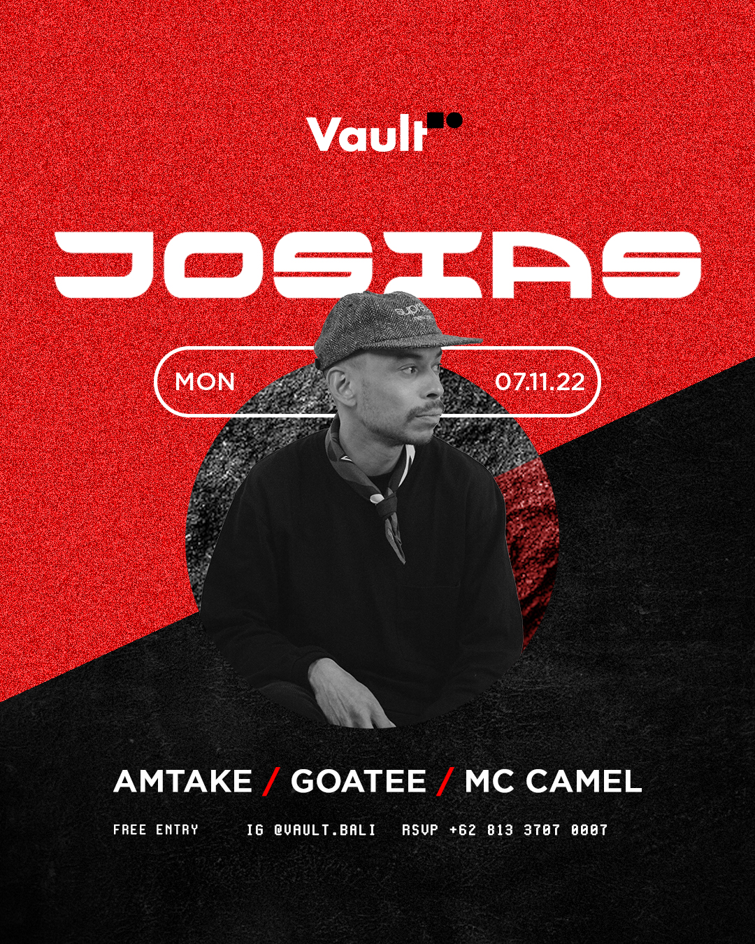 VAULT PRESENTS JOSIAS – MONDAY NOVEMBER 7TH thumbnail image