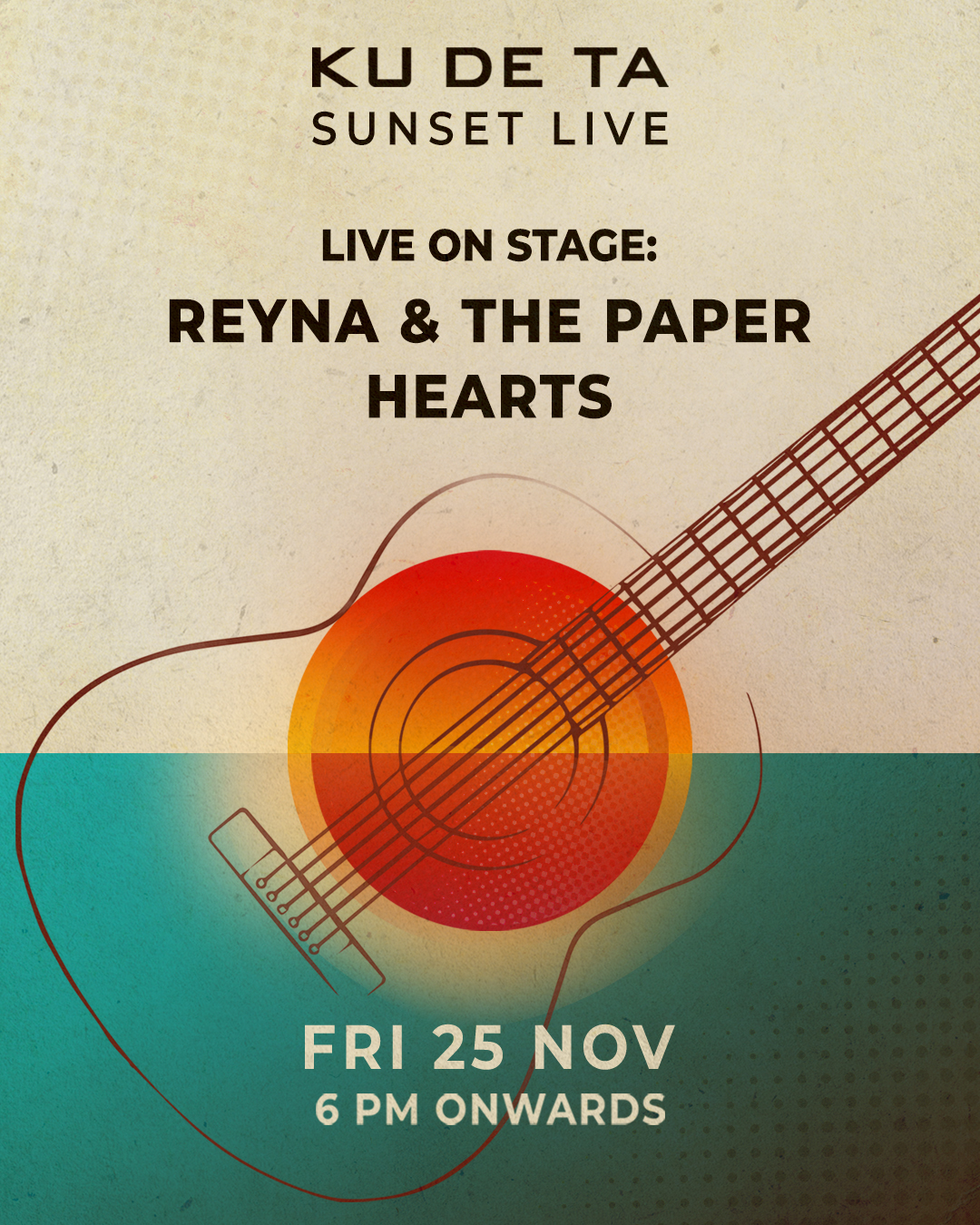 SUNSET LIVE AT KU DE TA WITH REYNA & THE PAPER HEARTS – FRIDAY 25TH NOVEMBER thumbnail image