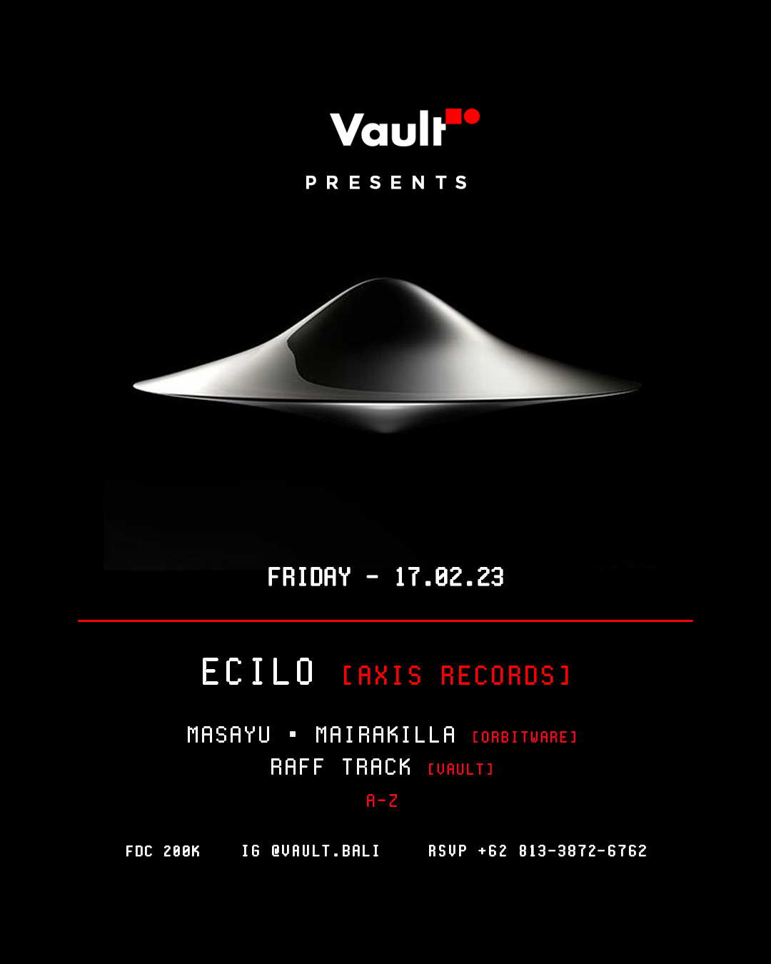 VAULT PRESENTS ECILO – FRIDAY FEBRUARY 17TH thumbnail image