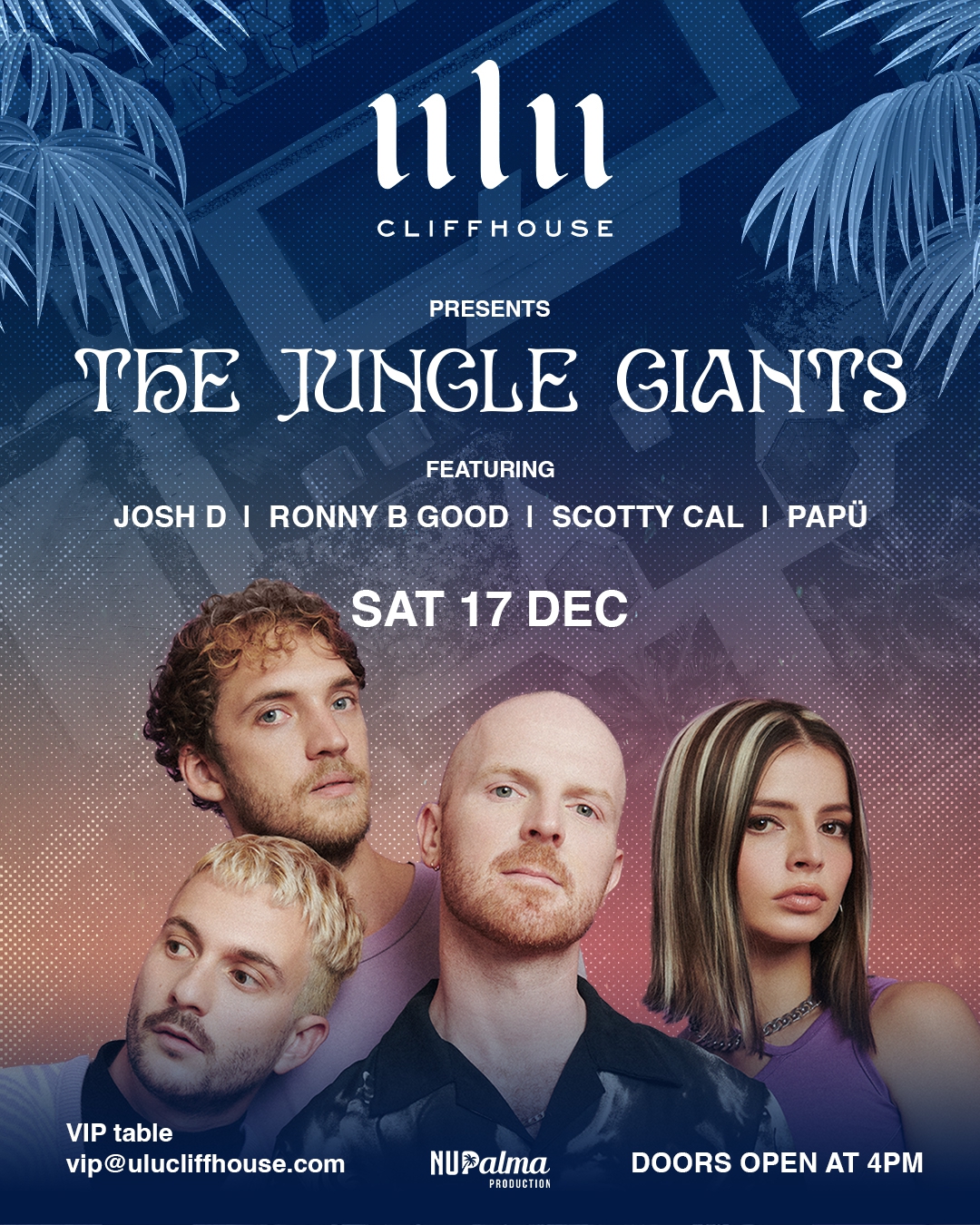 ULU CLIFFHOUSE PRESENT THE JUNGLE GIANTS – SATURDAY DECEMBER 17TH thumbnail image