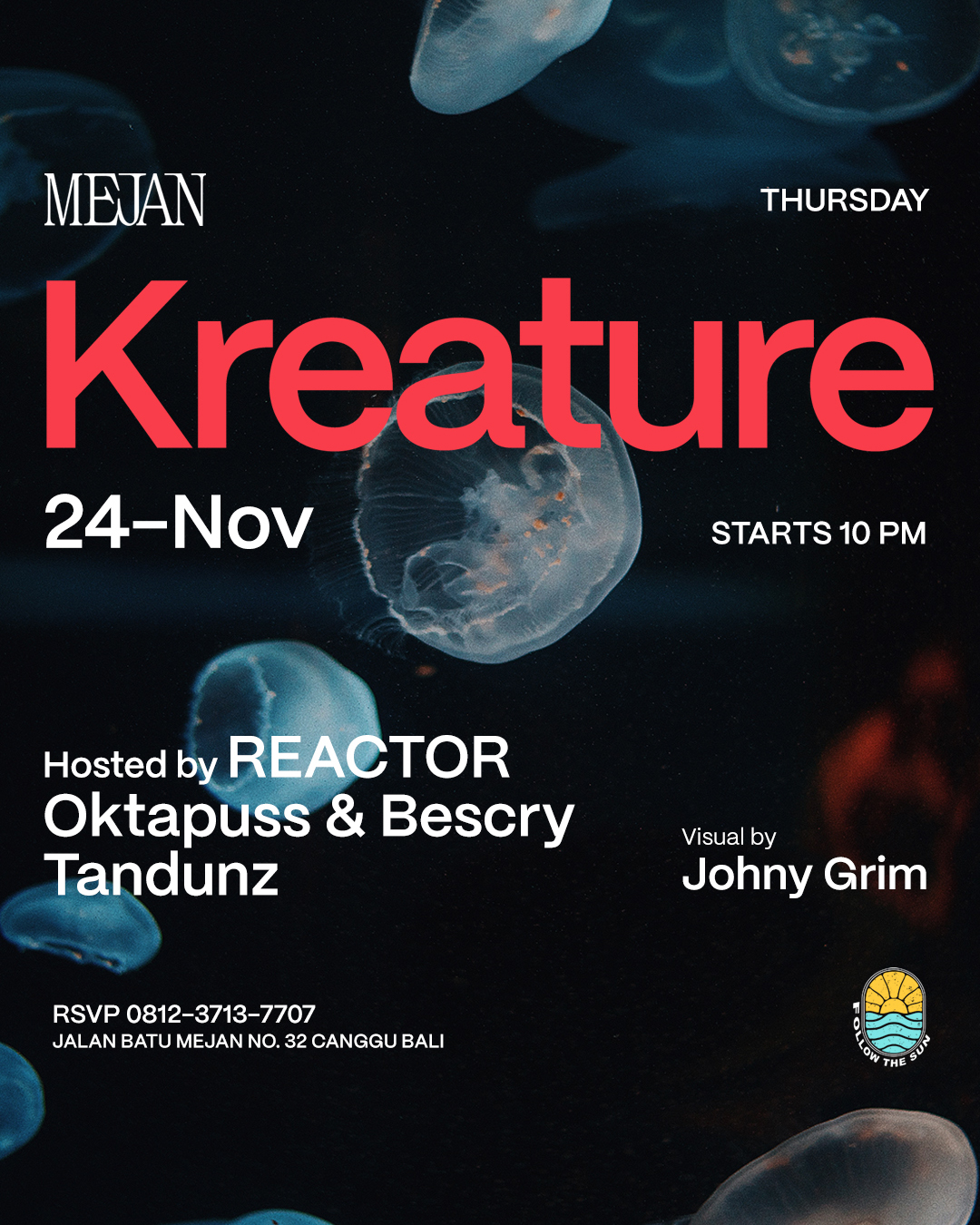 MEJAN PRESENTS KREATURE – THURSDAY NOVEMBER 24TH thumbnail image