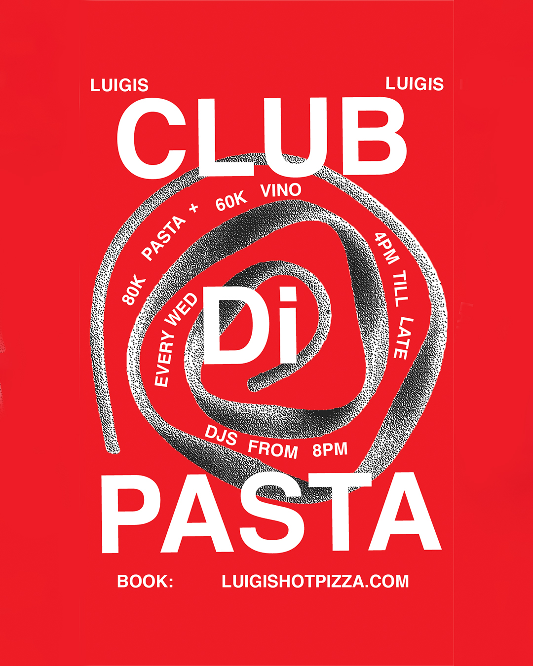 CLUB DI PASTA AT LUIGI’S – WEDNESDAY NOVEMBER 30TH thumbnail image