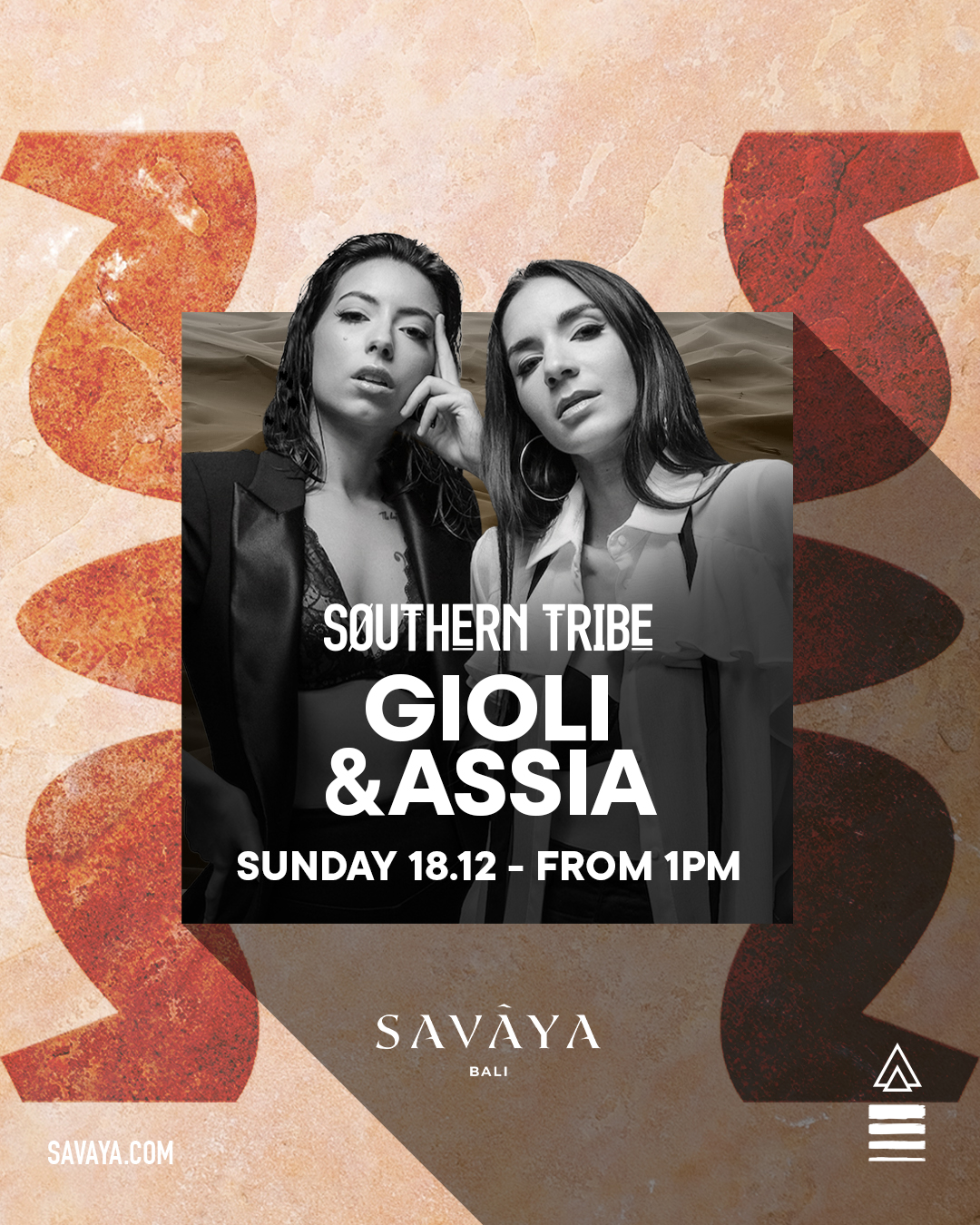 SAVAYA PRESENTS GIOLI AND ASSIA – SUNDAY DECEMBER 18TH thumbnail image
