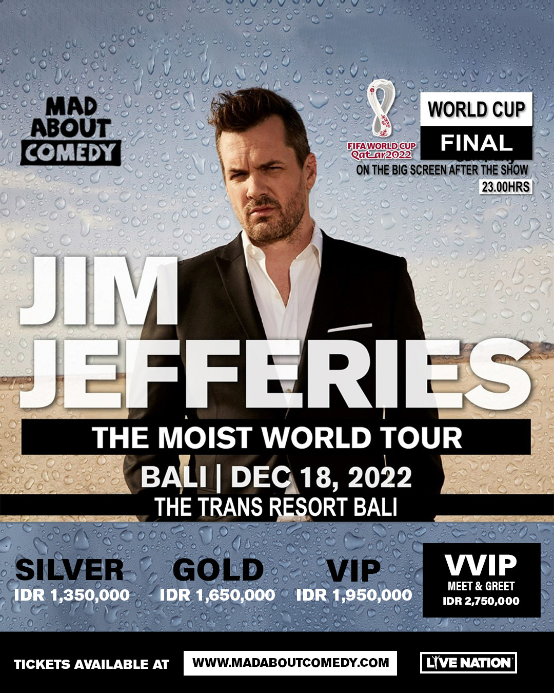JIM JEFFERIES ‘MOIST’ STAND UP COMEDY TOUR – SUNDAY DECEMBER 18TH thumbnail image