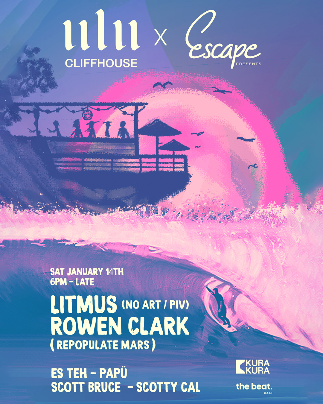 ESCAPE TAKES ULU CLIFFHOUSE – SATURDAY JANUARY 14TH thumbnail image