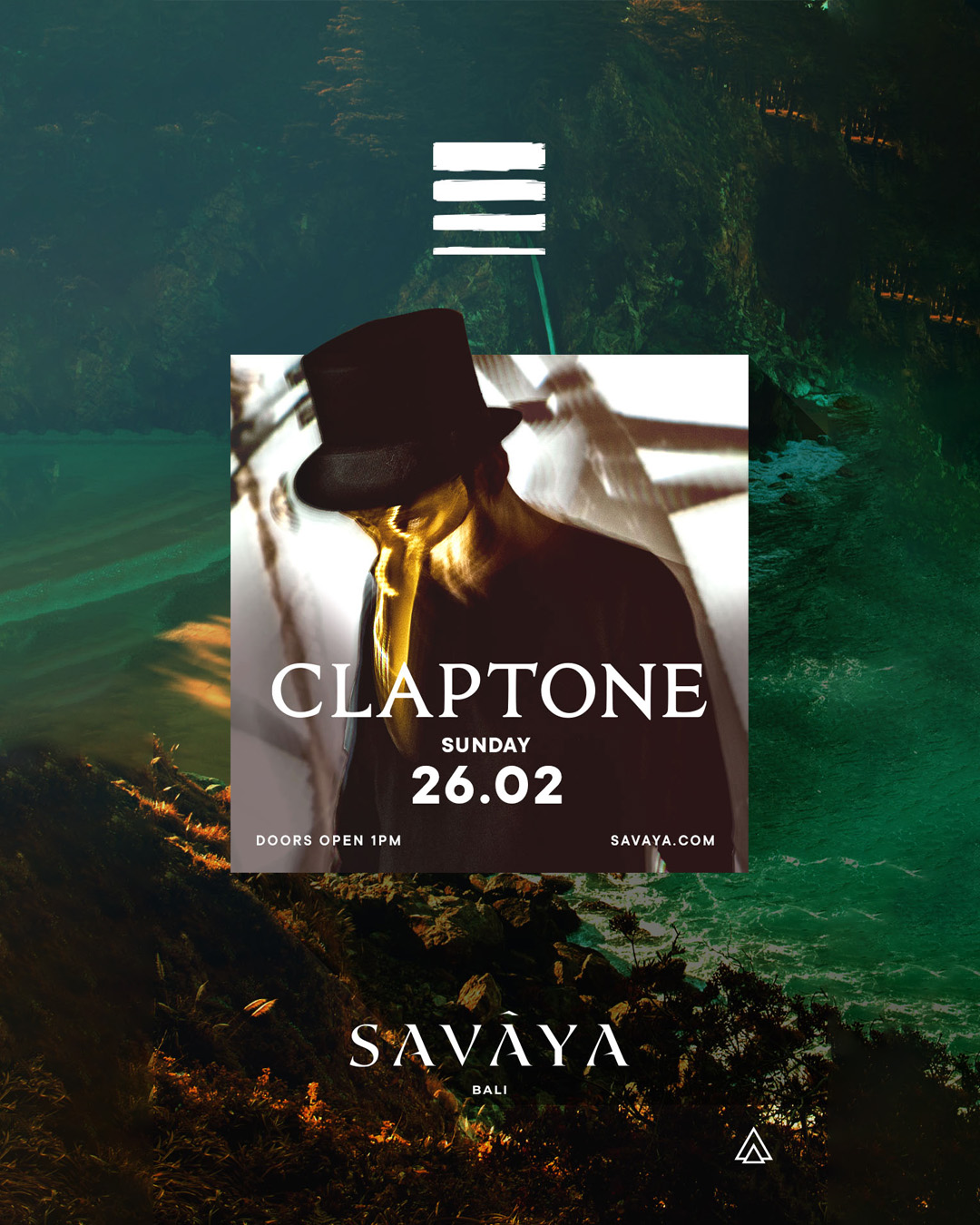 SAVAYA PRESENTS CLAPTONE – SUNDAY FEBRUARY 26TH thumbnail image