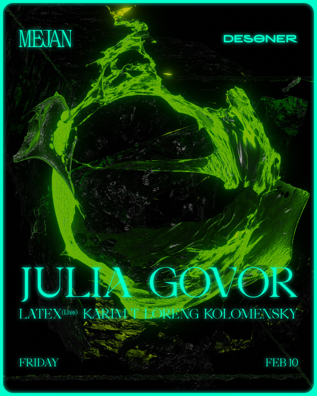 DESONER PRESENTS JULIA GOVOR AT MEJAN – FRIDAY FEBRUARY 10TH thumbnail image