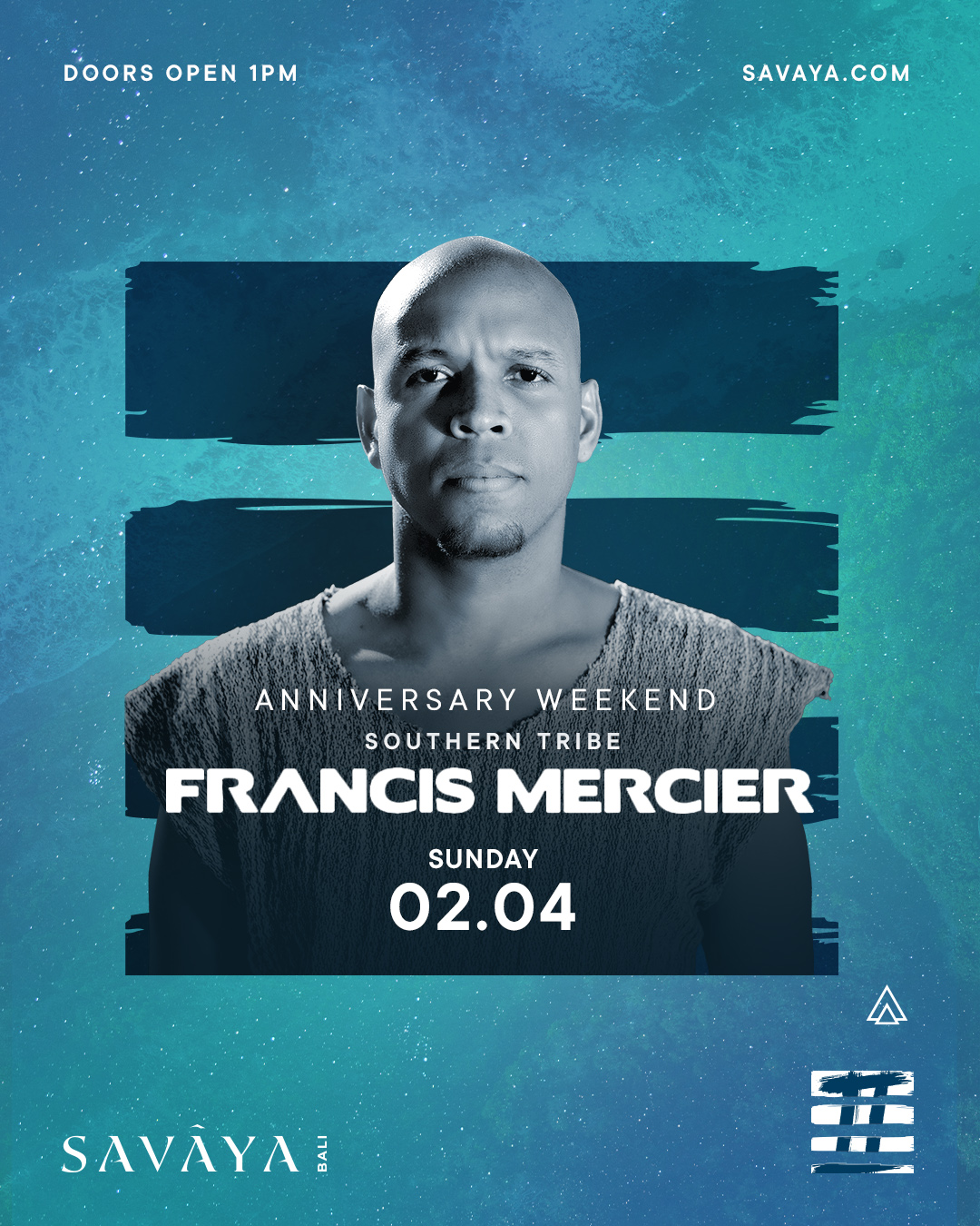 SAVAYA PRESENTS FRANCIS MERCIER – SUNDAY APRIL 2ND thumbnail image