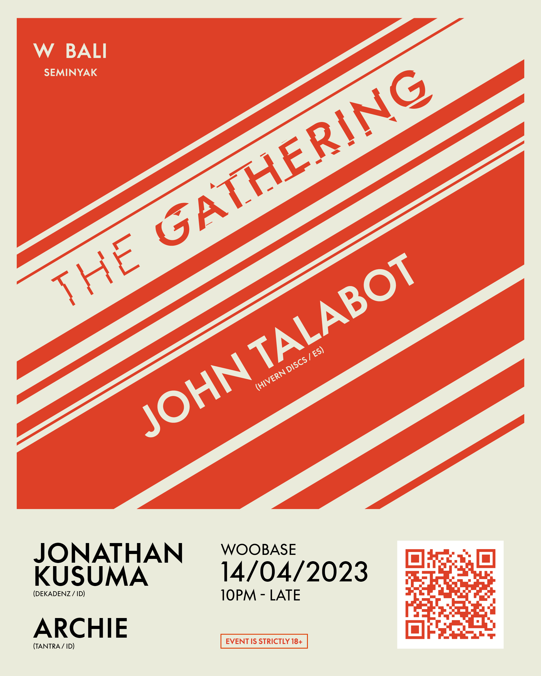 W BALI PRESENTS THE GATHERING FT JOHN TALABOT – FRIDAY APRIL 14TH thumbnail image
