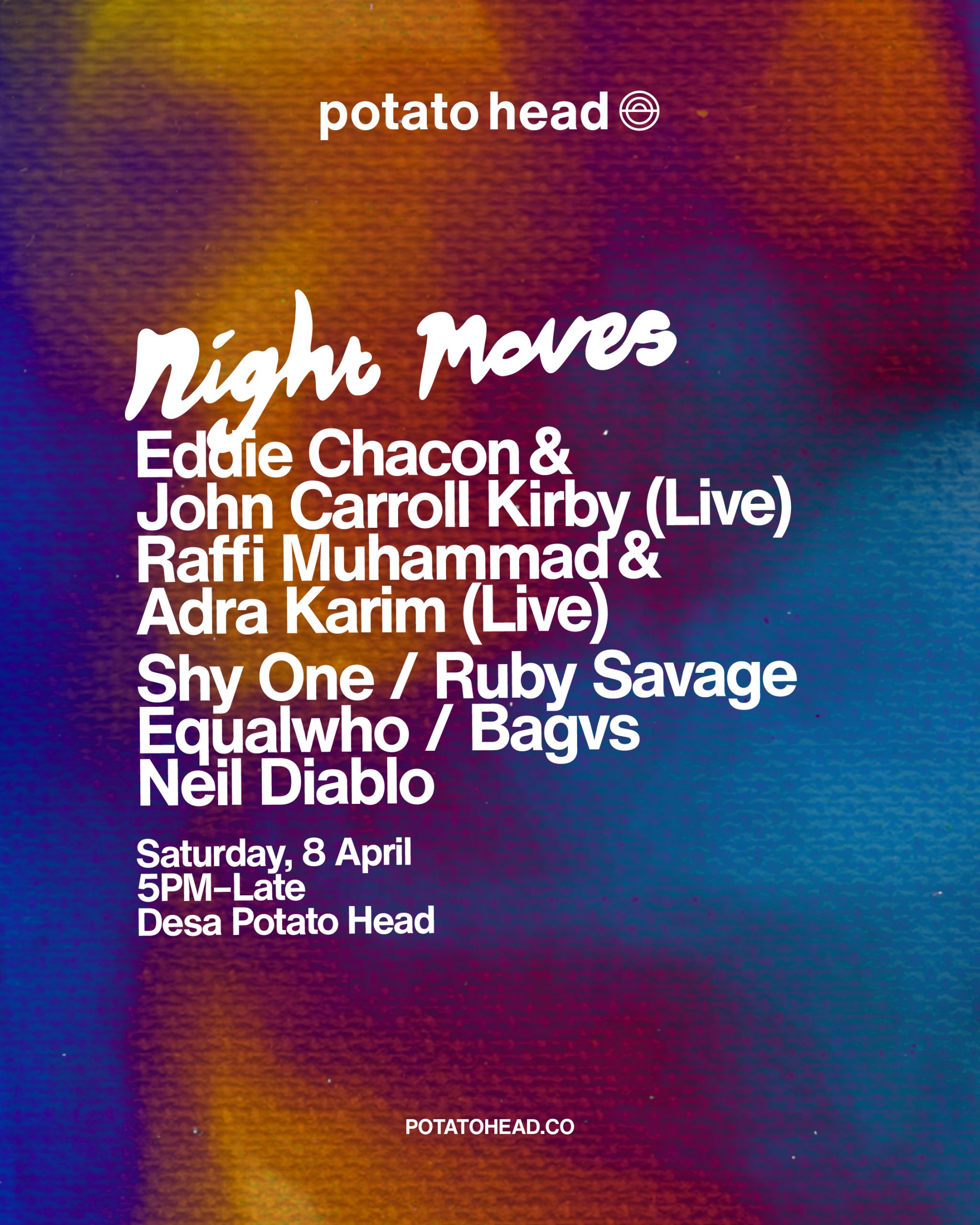 POTATO HEAD PRESENTS NIGHT MOVES – SATURDAY APRIL 8TH thumbnail image