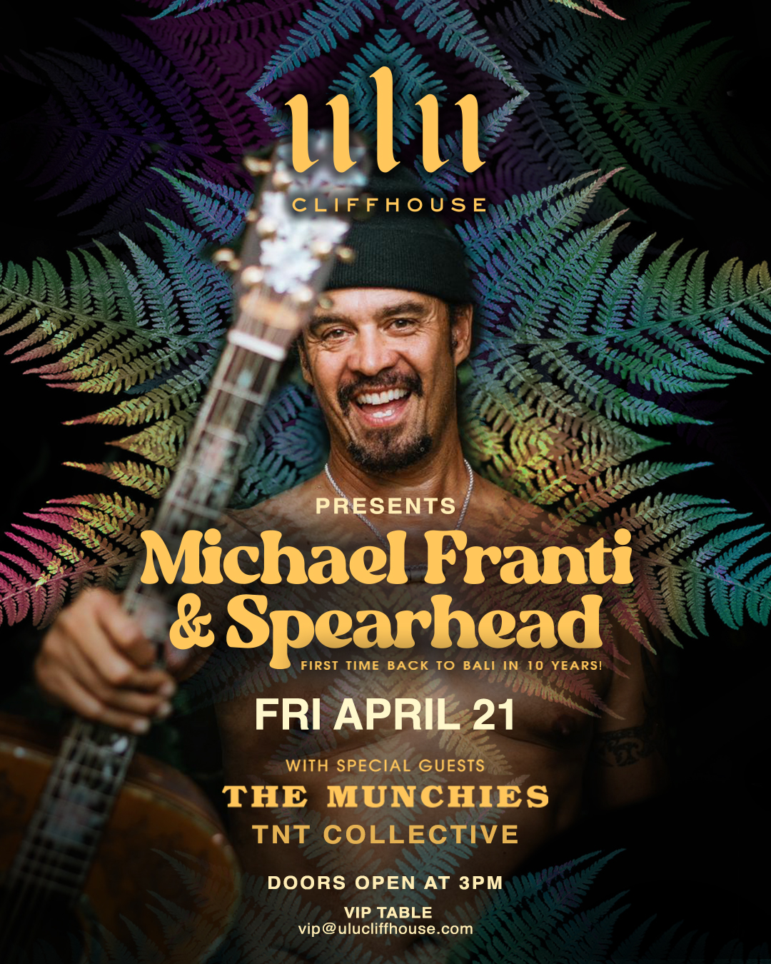 ULU CLIFFHOUSE PRESENTS MICHAEL FRANTI & SPEARHEAD – FRIDAY APRIL 21ST thumbnail image