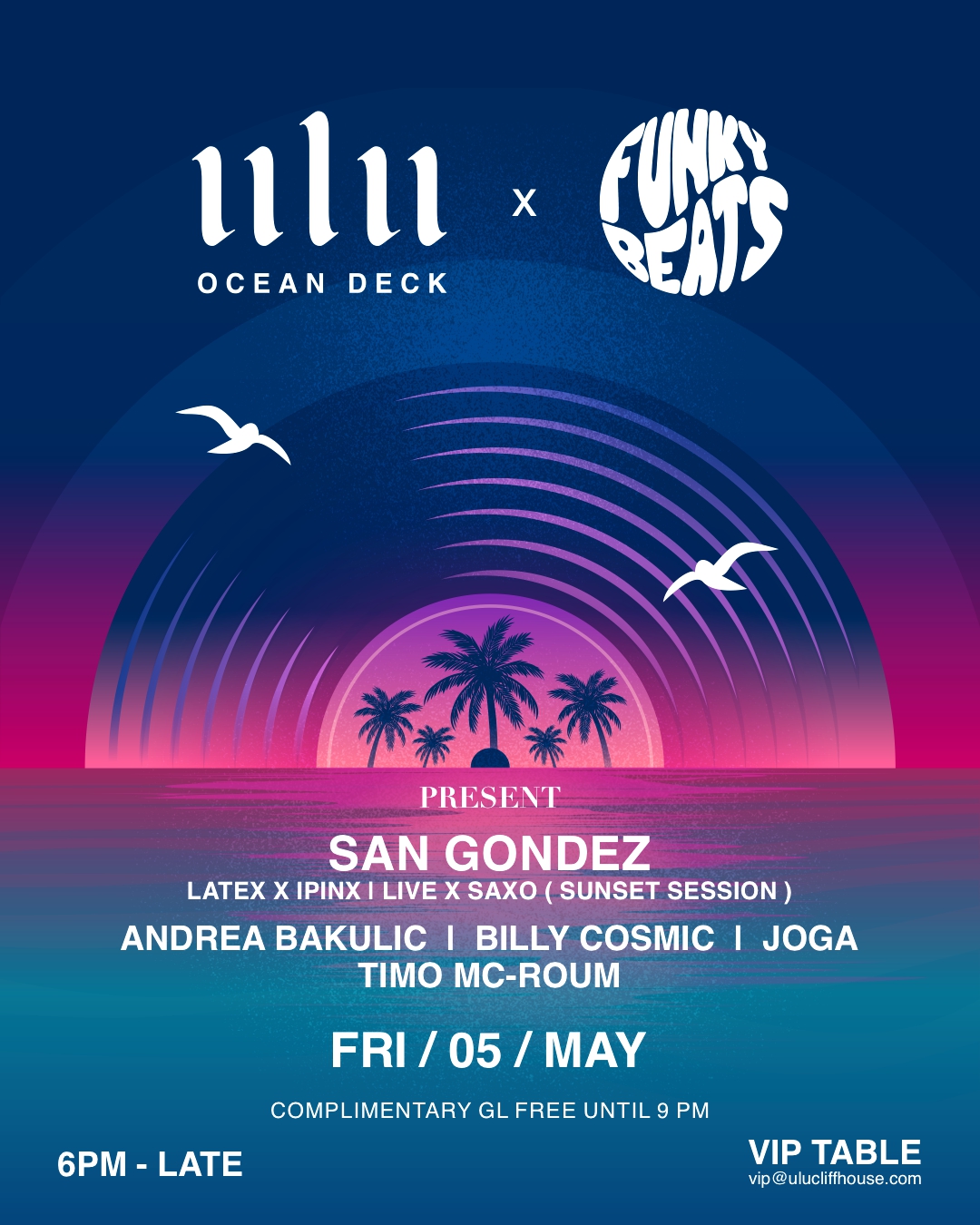 ULU CLIFFHOUSE PRESENTS FUNKY BEATS – SATURDAY MAY 5TH thumbnail image