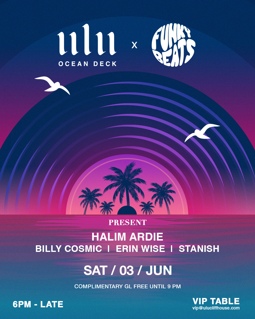 ULU CLIFFHOUSE PRESENTS FUNKY BEATS – SATURDAY JUNE 3RD thumbnail image