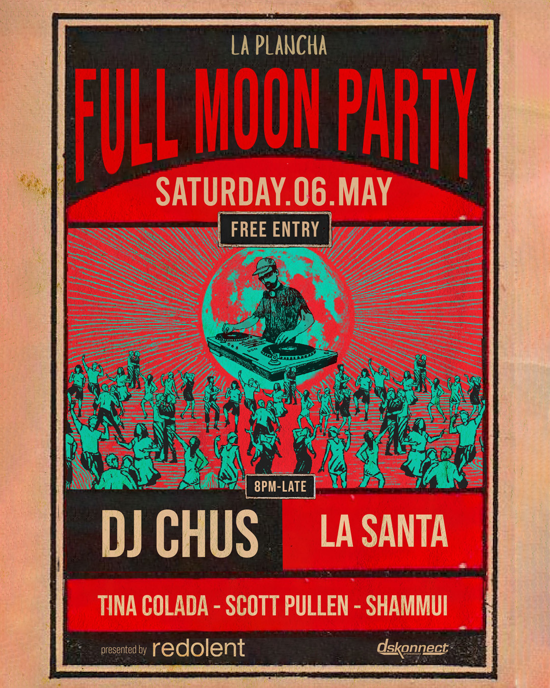 LA PLANCHA PRESENTS ITS FULL MOON PARTY – SATURDAY MAY 6TH thumbnail image