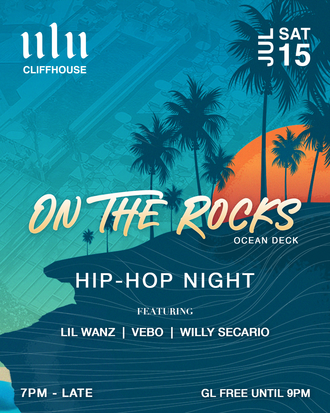 ON THE ROCKS AT ULU CLIFFHOUSE – SATURDAY JULY 15TH thumbnail image