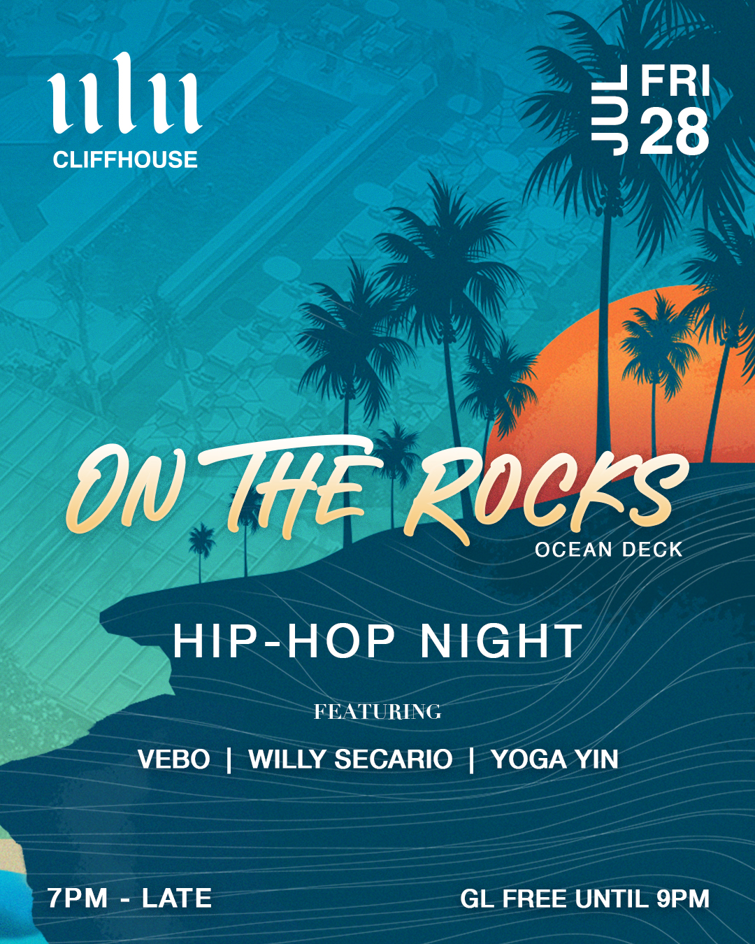 ULU CLIFFHOUSE PRESENTS ON THE ROCKS – FRIDAY JULY 28TH thumbnail image